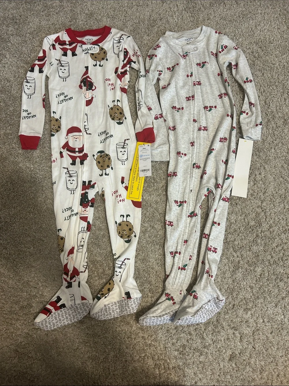 Carter's Christmas footie Pajama Set NWT